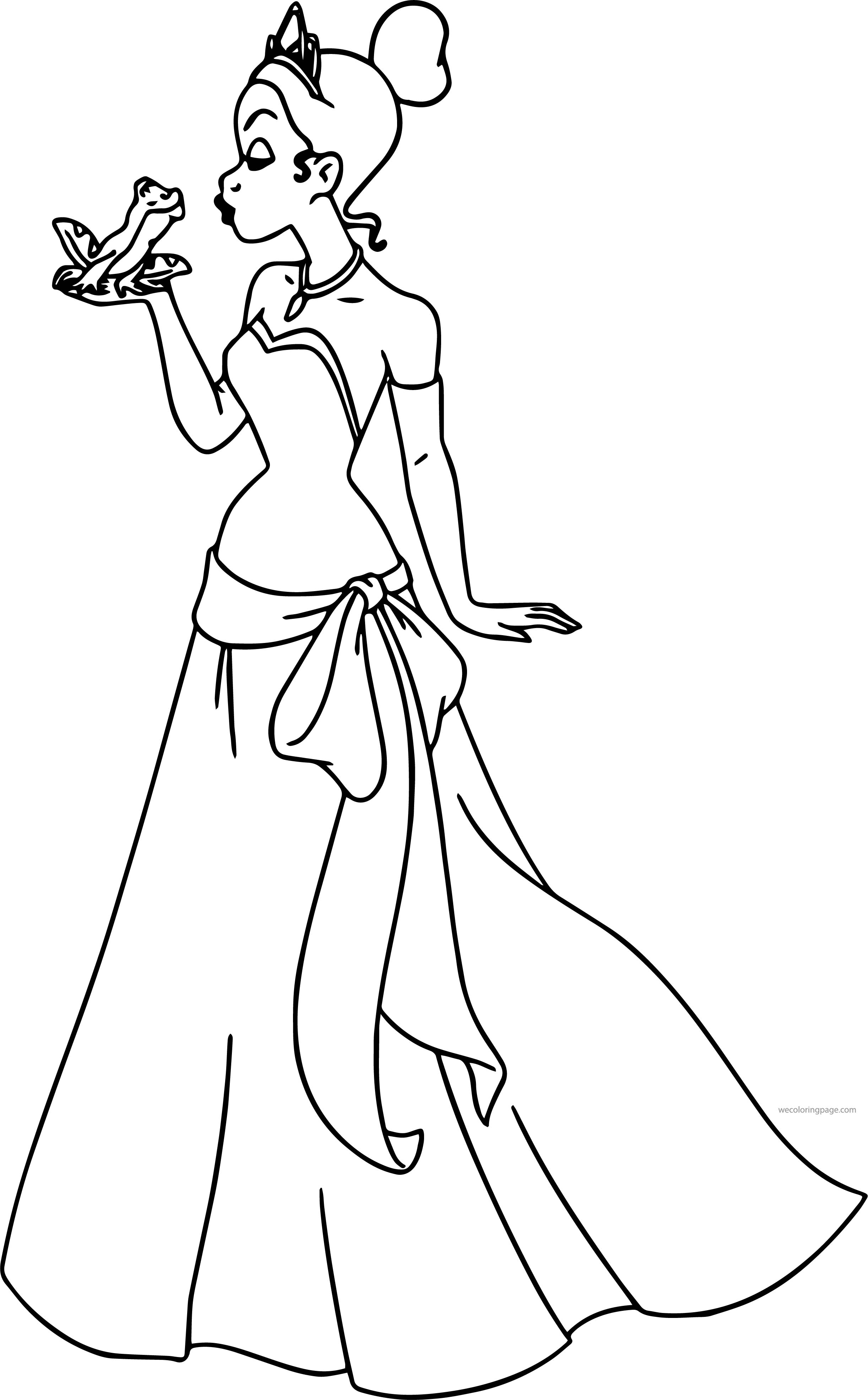 inspiring princess frog coloring pages printable jpg