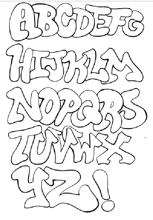 lovely graffiti alphabet coloring pages printable jpg