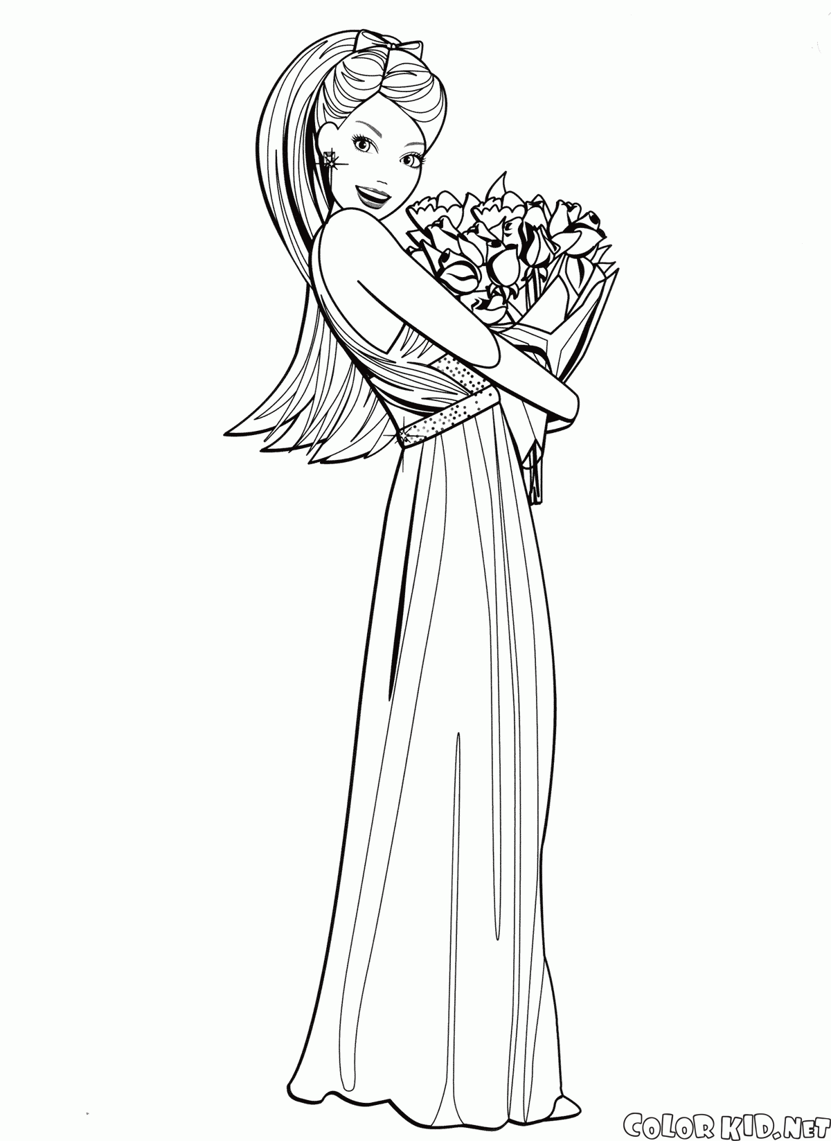 happy barbie prom coloring pages printable jpg