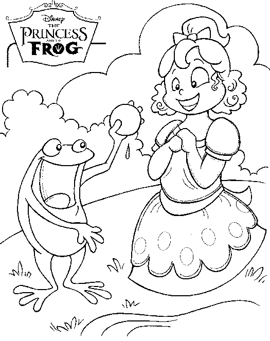 engaging princess frog coloring pages printable jpg