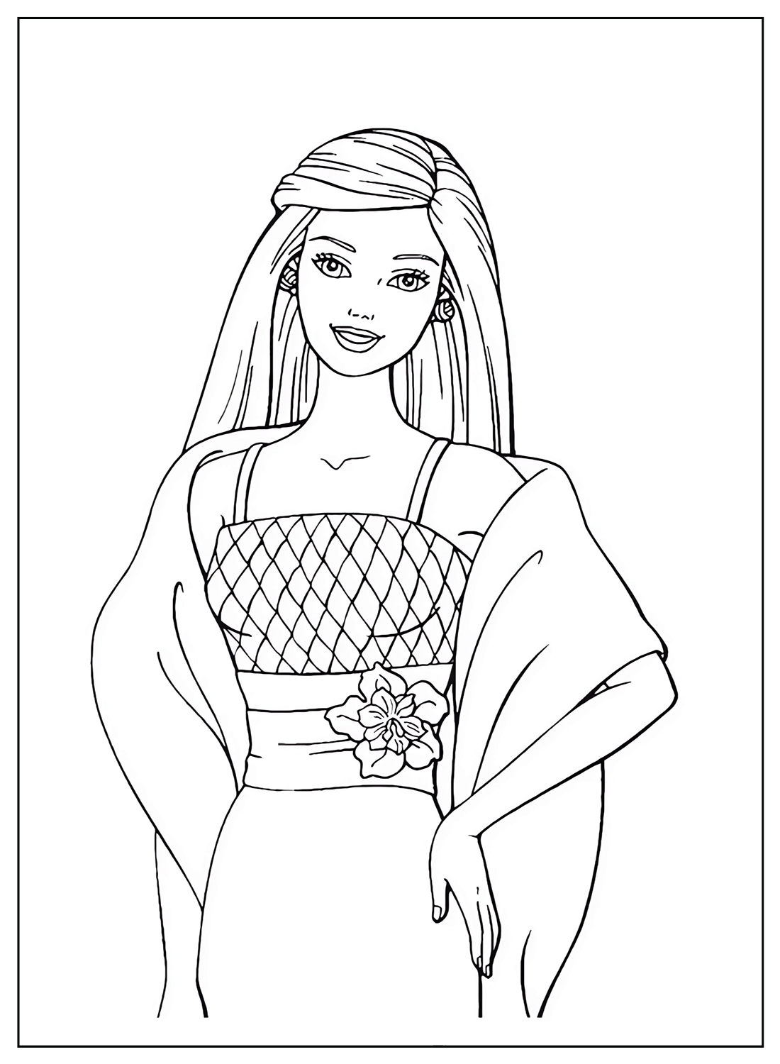 happy barbie prom coloring pages printable jpg