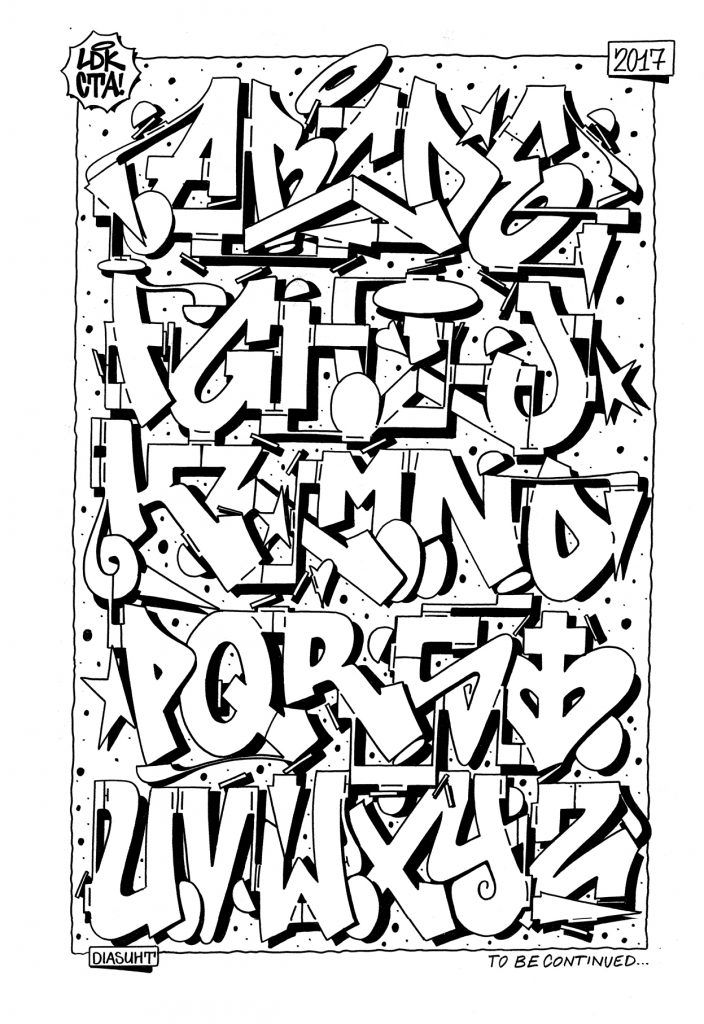 new graffiti alphabet coloring pages printable jpg