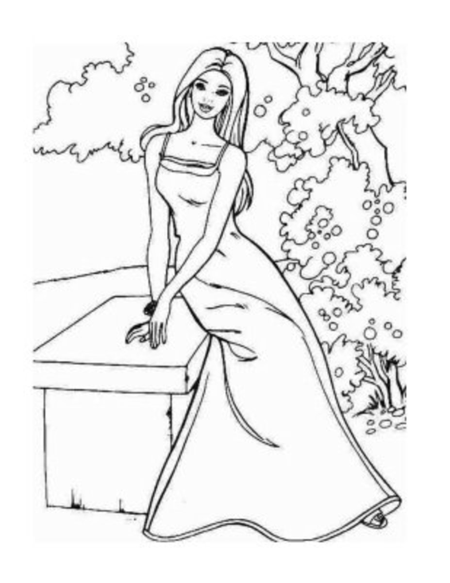 interactive barbie prom coloring pages printable jpg