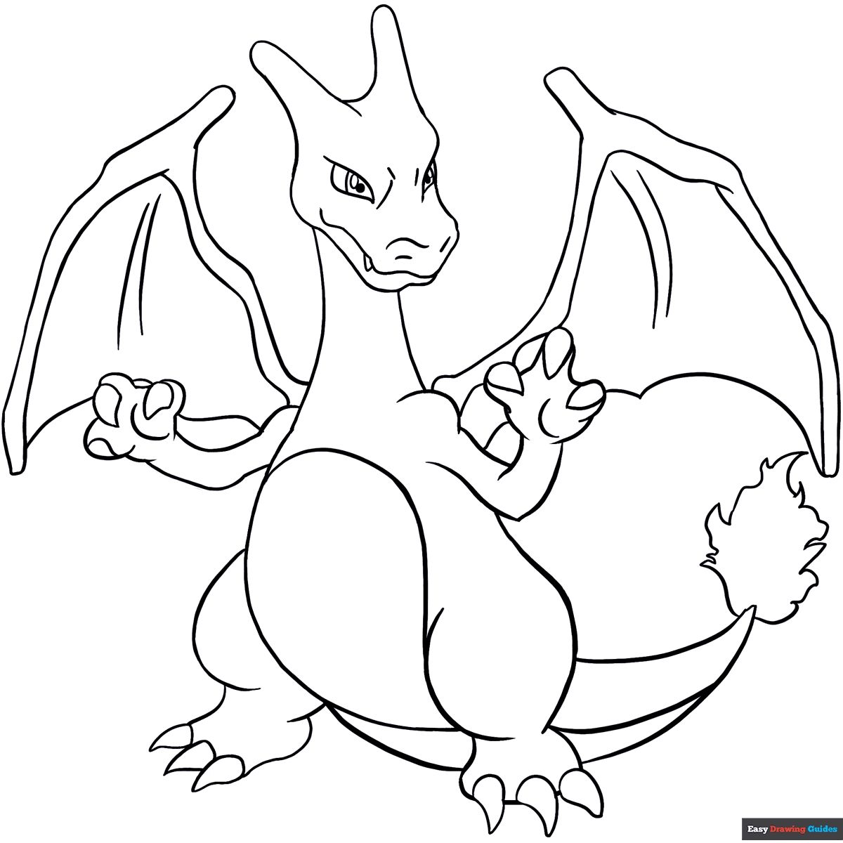 Free Charizard Coloring Page for Kids