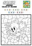 Sonic Tails Color by Number Coloring Pages