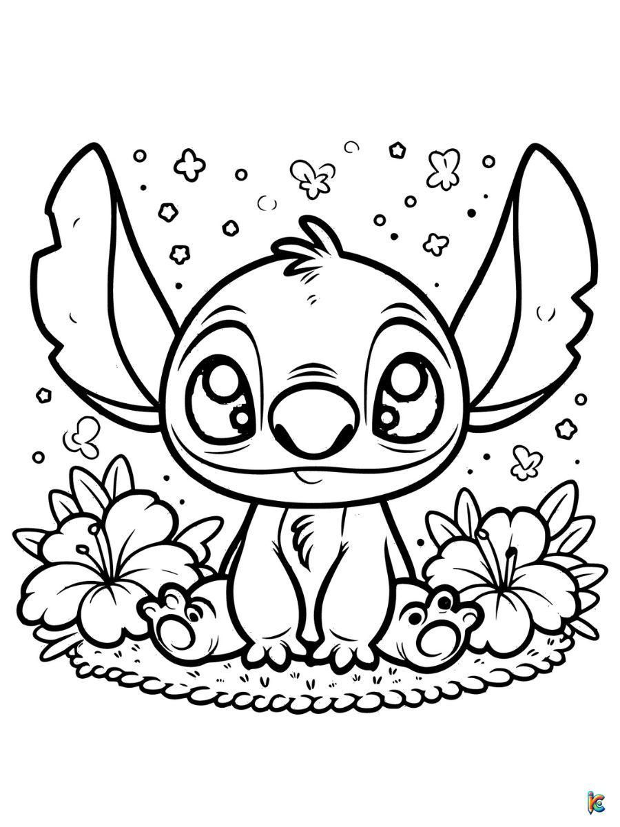 Cute Stitch Coloring Pages