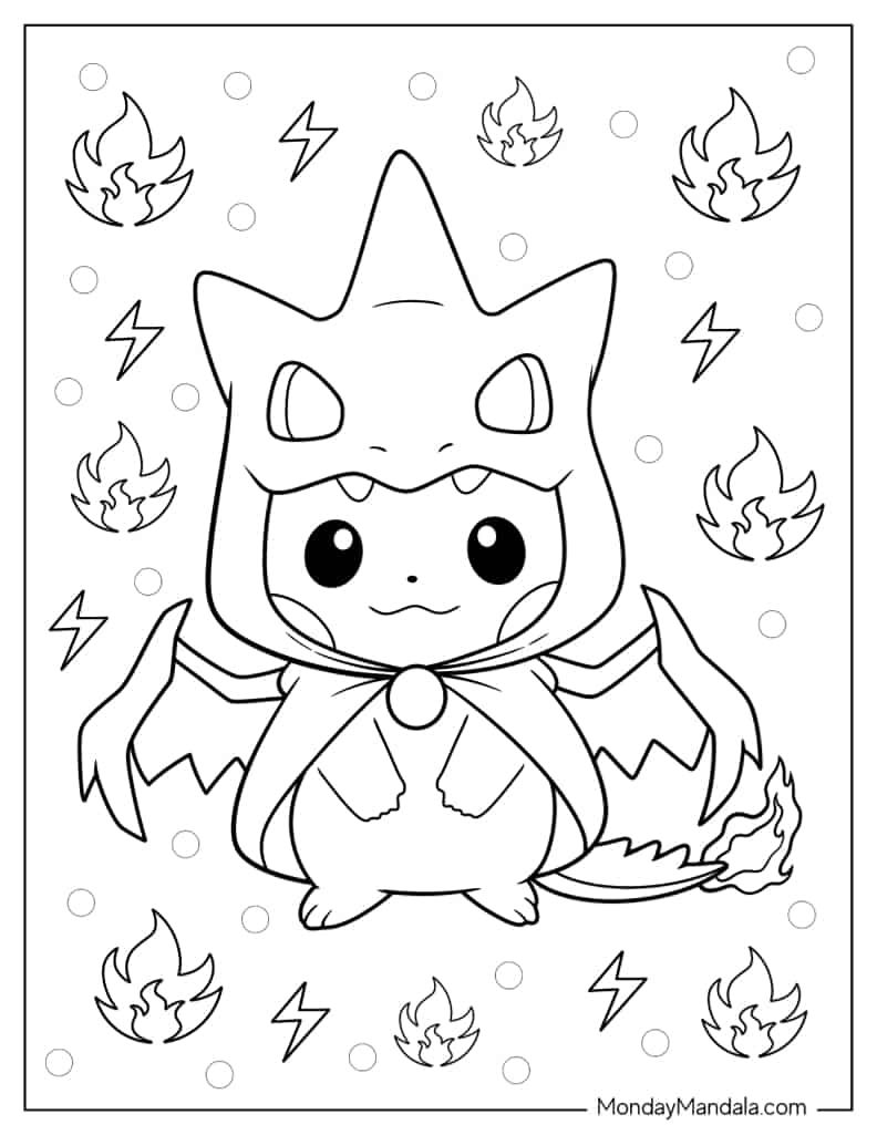 26 Charizard Coloring Pages Free Printable for Kids