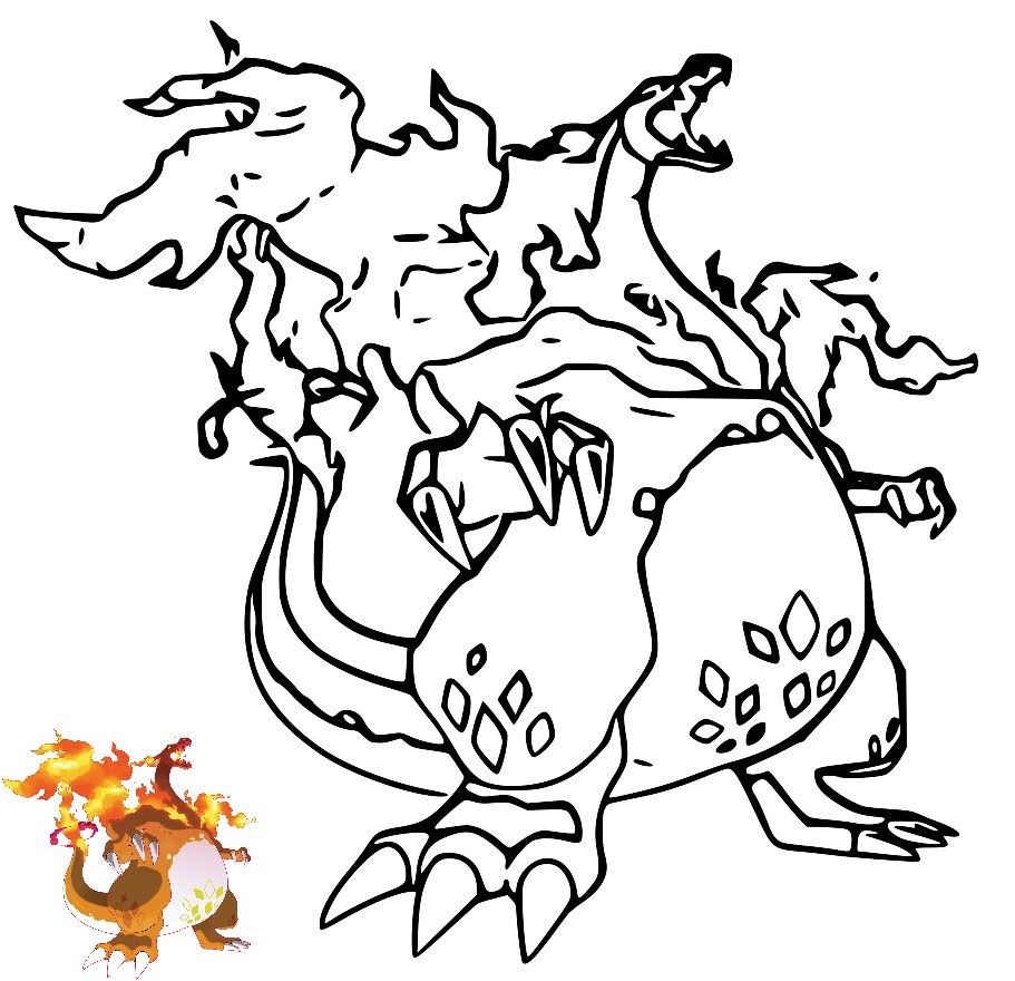 35 Charizard Pokemon Coloring Pages Free Printable 12