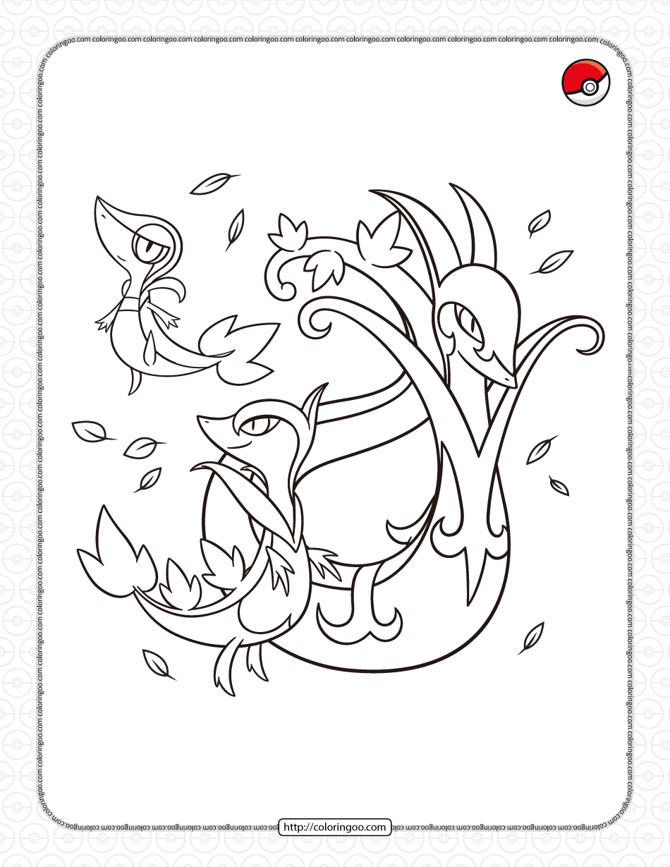 10 Grass Pokémon Coloring Pages for Budding Pokémon Masters