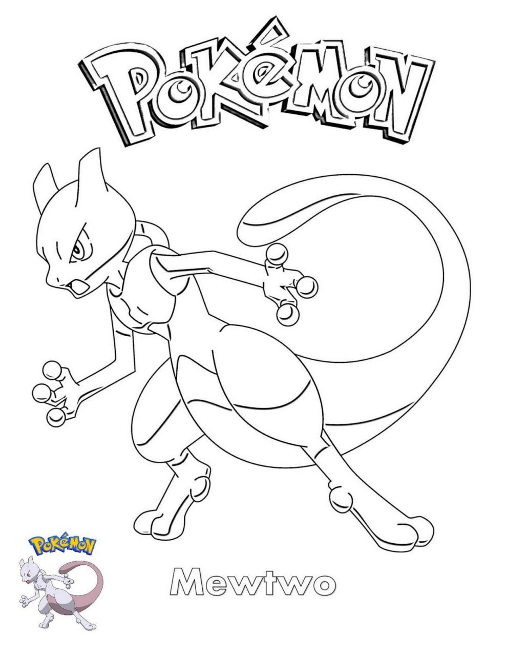 10 Mewtwo Coloring Pages for Creative and Imaginative Kids