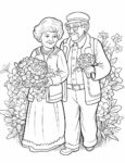 31+ Classic Valentines Couple Coloring Pages for Love and Affection