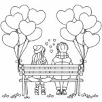 31+ Doodle-Style Valentines Couple Coloring Pages for Casual Fun