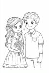 31+ Hand-Illustrated Valentines Couple Coloring Pages for a Personal Feel