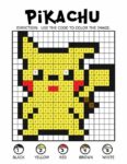 31+ Pikachu Color by Number Free Printables