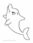 31+ Easy Dolphin Coloring Pages for Kids Free Printable