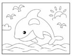 31+ Easy Dolphin Coloring Pages for Kids Free Printable