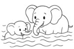 5 Fun Elephant Coloring Pages for Kids with Simple Lines